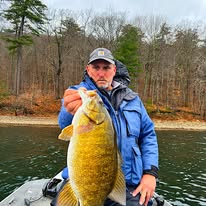 Smallmouth in blue jacket